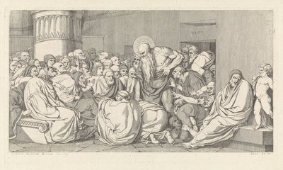 Tapınağın önünde Yeremya by David Pièrre Giottino Humbert de Superville