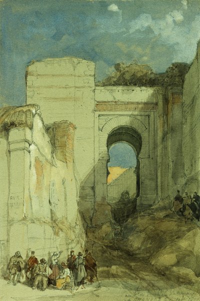 Eski Bir Mağribi Geçidi, Granada, 1883 by David Roberts
