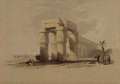 Luksor, Thebes, Yukarı Mısır, "Mısır ve Nubia"dan, Cilt 1 (litto) by David Roberts