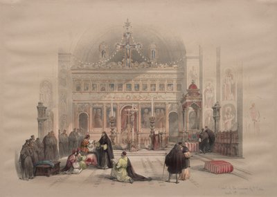 Aziz Saba Manastırı Şapeli, 1839. by David Roberts