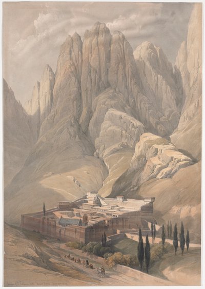 Horeb Dağı ile Aziz Catherine Manastırı by David Roberts