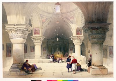 Kutsal Kabir Mahzeni, Kudüs, Louis Haghe (1806-85) pub tarafından oyulmuş 