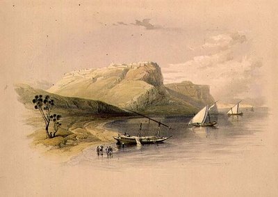 Ibrim Kalesi, Nubia, "Mısır ve Nubia"dan, Cilt 1 (litto) by David Roberts