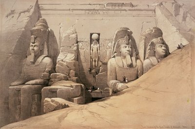 Aboo Simbel Büyük Tapınağının Önden Yükselişi, Nubia, 