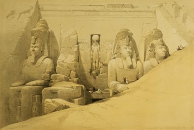 Aboo Simbel Büyük Tapınağının Önden Yükselişi, Nubia, 