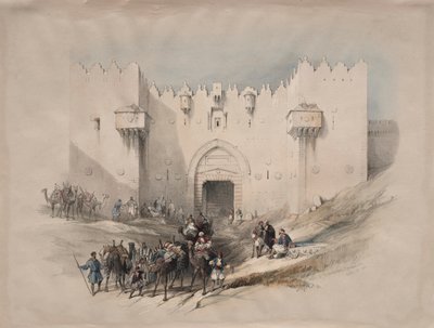 Şam Kapısı, Kudüs, 1839. by David Roberts