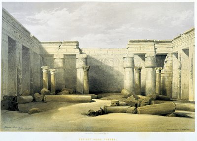 Medinet Abu (Medinet-Habou), Thebes (Thebes) - “Kutsal Topraklarda”, Londra 1849 by David Roberts