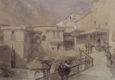 Sina Dağı (kağıt üzerine sulu boya) by David Roberts