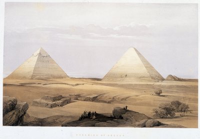 Geezeh Piramitleri - “Kutsal Topraklar”da, Londra 1849 by David Roberts