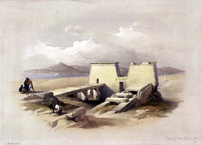 Wady Sabona Tapınağı, Nubia, "Mısır ve Nubia"dan, Cilt 1 (litto) by David Roberts