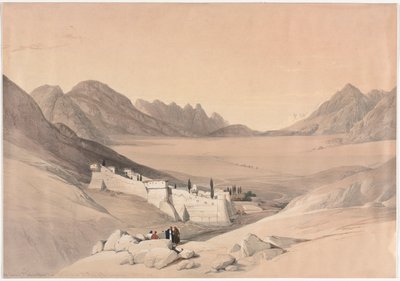 St. Catherine Manastırı, Sina Dağı, Kamp Ovasına Doğru Bakış, 1839. by David Roberts