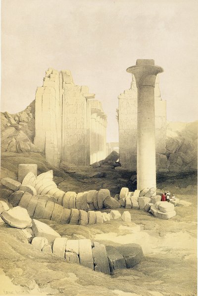 Mısır ve Nubia'dan Büyük Amun Tapınağı, Karnak'ın Dromos veya Merkez Salonu, Cilt 2 by David Roberts