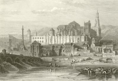 Ulu Cami ve Alcazor veya Engizisyon Zindanı, Cordova by David Roberts