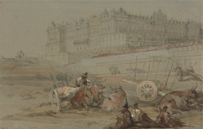 Kraliyet Sarayı, Madrid, 1832 by David Roberts