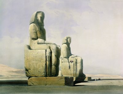 Thebes, 4 Aralık 1838, Memnon heykelinin detayı, Mısır ve Nubia
