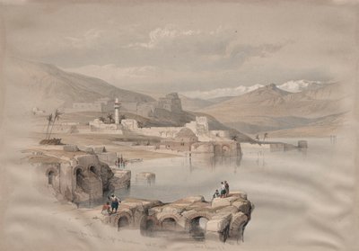 Tiberias, Surlardan, Uzakta Güvenlik, 1839. by David Roberts