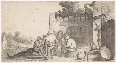 Bir ton civarında beş çiftçi Açık hava türü sahneleri (dizi adı) by David Teniers (II) (attributed to workshop of)