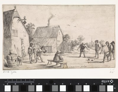 Çiftçiler top oynuyor Açık hava türü sahneleri (dizi adı) by David Teniers (II)