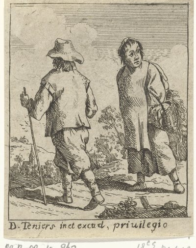 Bir çiftçinin çifti yolda by David Teniers (II)