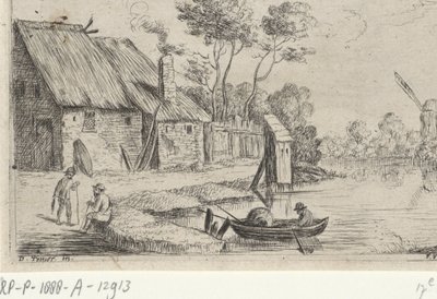 Çiftlik ve su ile manzara by David Teniers (II)