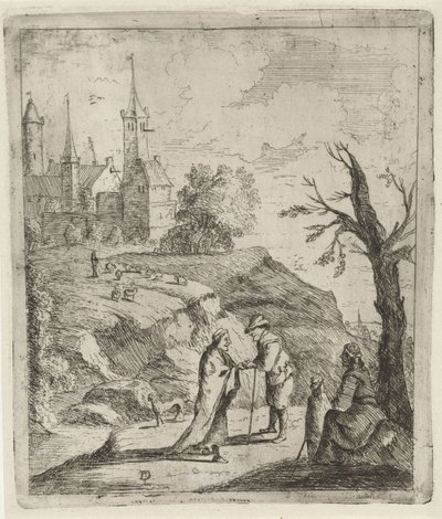 Falcı ile manzara by David Teniers (II)