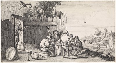 Bir ton civarında beş çiftçi Açık hava türü sahneleri (dizi adı) by David Teniers (II)