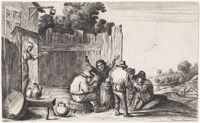 Bir ton civarında beş çiftçi Açık hava türü sahneleri (dizi adı) by David Teniers (II)