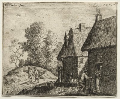 Bir Kadınla Konuşan Köylü by David Teniers