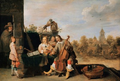 Aile ile Otoportre, c. 1645 by David Teniers the Younger