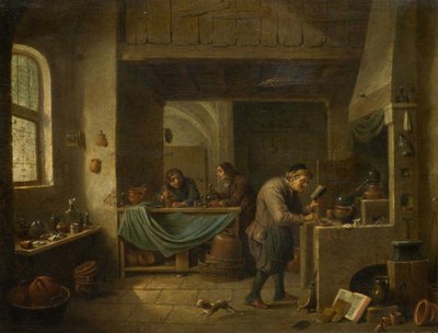 Simyacı ve öğrencisi by David Teniers the Younger