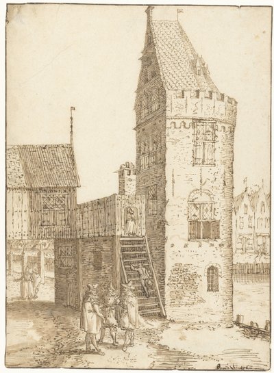 Amsterdam'daki Swijgh Utrecht kulesi by David Vinckboons (I)