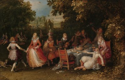 The Garden Party, c.1610 (panelde yağlı boya) by David Vinckeboons