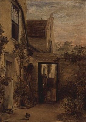 Bir Evin Arkasında Duvarlı Bir Bahçe by David Wilkie