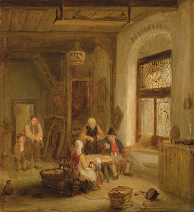 Pencereden Figürlü İç Mekan by David Wilkie