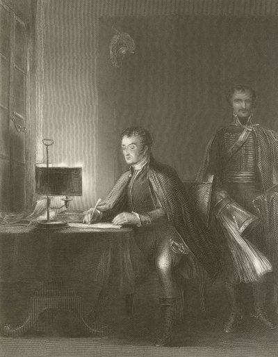 Wellington Dükü Gönderilerini Yazıyor by David Wilkie