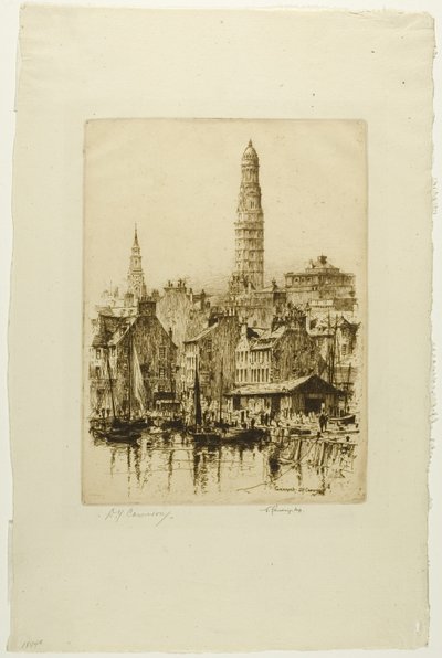 Greenock No. 1, Clyde Setinden on üç plaka by David Young Cameron