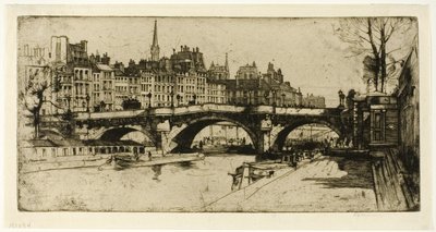 Pont Neuf, Paris Setinden bir tabak by David Young Cameron