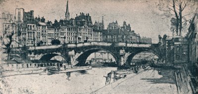 Pont Neuf: Paris Setinden bir tabak, 1904 by David Young Cameron