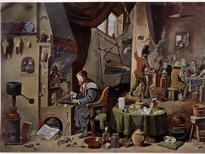 17. yüzyılda bir simya laboratuvarı - David Téniers the Younger