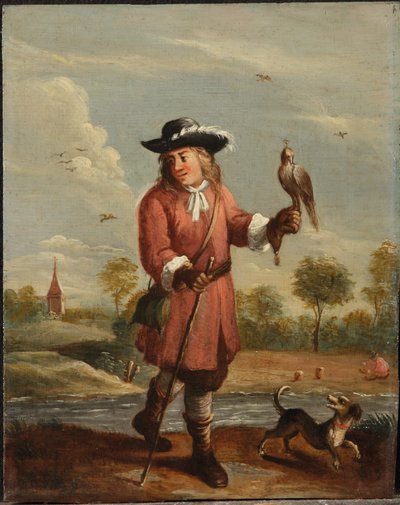 Dört Elementin Bir Alegorisi: Hava (panelde yağ) by David the Younger (follower of) Teniers