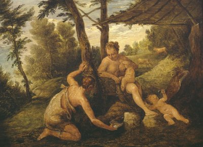 Sürgünden Sonra Adem ve Havva (Paulo Veronese ve stüdyodan sonra) by David Teniers the Younger