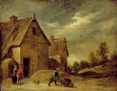 El Arabalı Çiftçi (meşe üzerinde yağ) by David Teniers the Younger