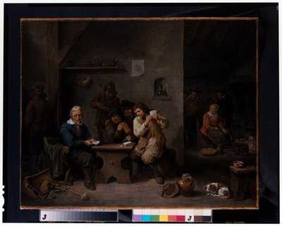 Tavernada kumar oynayan figürler by David the Younger Teniers