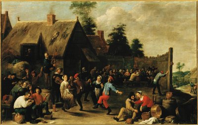 Köylüler ziyafet çekiyor by David the Younger Teniers