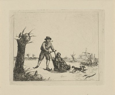 Patenci ile kış manzarası by David van der Kellen