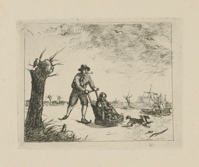 Patenci ile kış manzarası by David van der Kellen