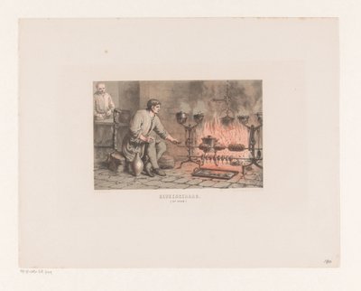 Mutfak eşyaları, 14. yüzyıl mutfak eşyaları. (14. yüzyıl) (nesne üzerindeki başlık) by David van der Kellen