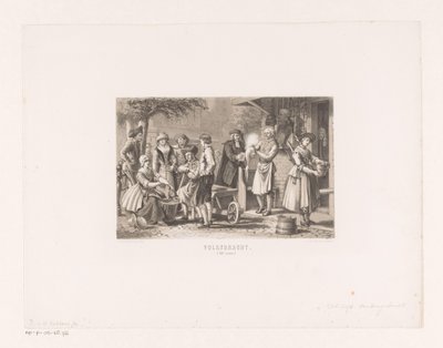 peruk yapıcı Halk kostümü (18. yüzyıl) (nesne üzerindeki başlık) by David van der Kellen