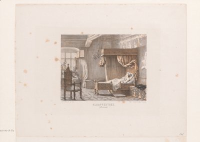 Uyku odası, 13. yüzyıl uyku odaları. (13. yüzyıl) (nesne üzerindeki başlık) by David van der Kellen