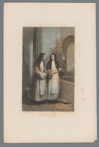 İki Canonesses Normal Kanonikessen (nesne üzerindeki başlık) by David van der Kellen